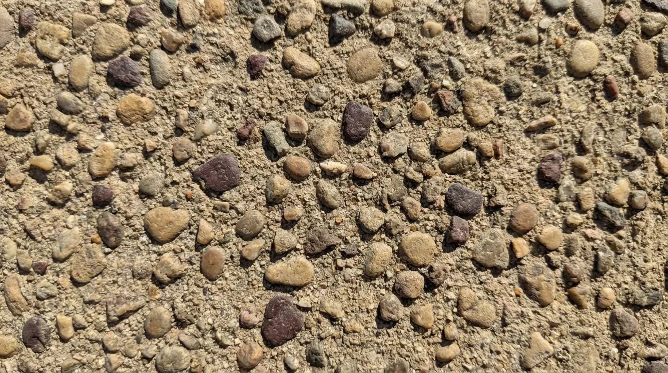 Washed exposed aggregate concrete texture in Madison, AL